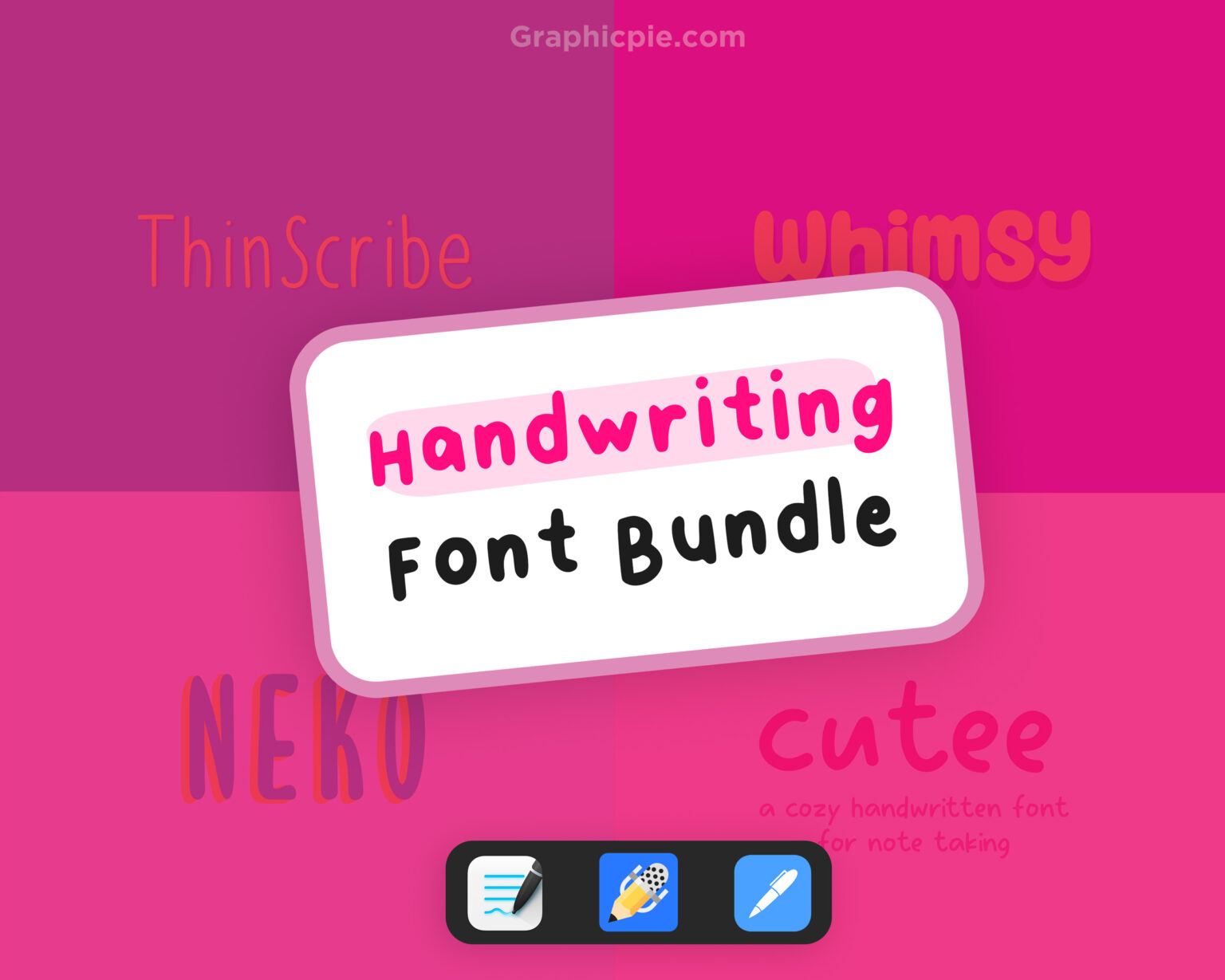 best-handwriting-fonts-for-notability-graphic-pie